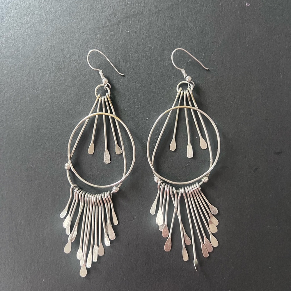 Vintage silver toned earrings